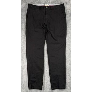 Perk Slim Fit Stretch‎ Pants Mens 36x32 Black Chino Casual Office Business